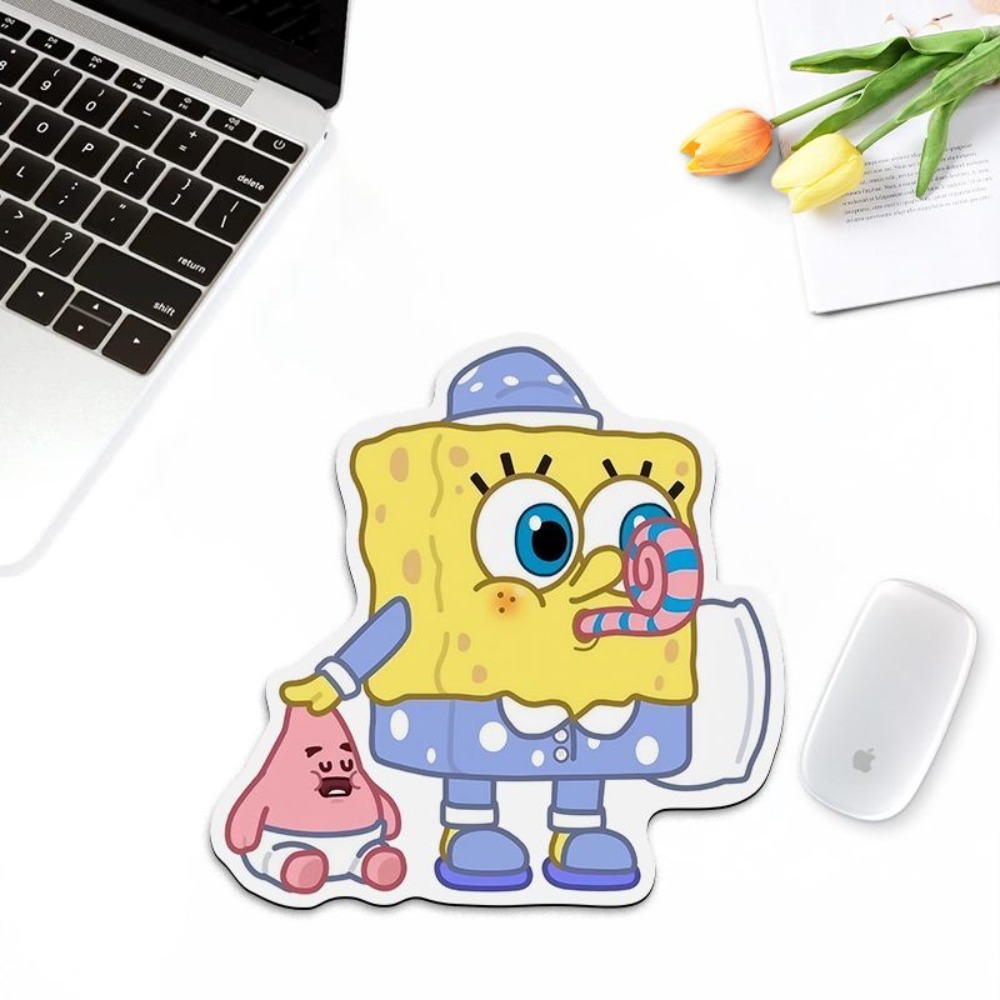 Laptop Editing Accessories - Mousepad em formato de Bob Esponja