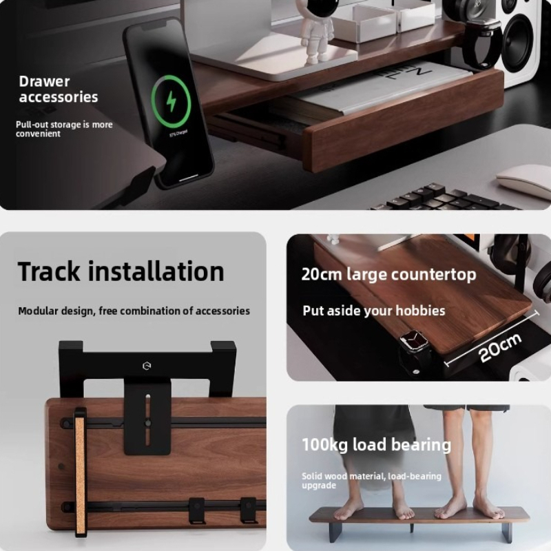 Laptop Accessories Gadgets - Caixa de Armazenamento Metálica para Monitor