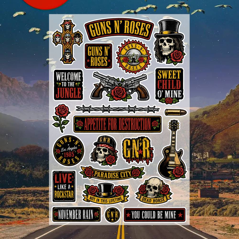 Laptop Accessories Wallpaper - Adesivos G-uns N R-oses para Moto,
