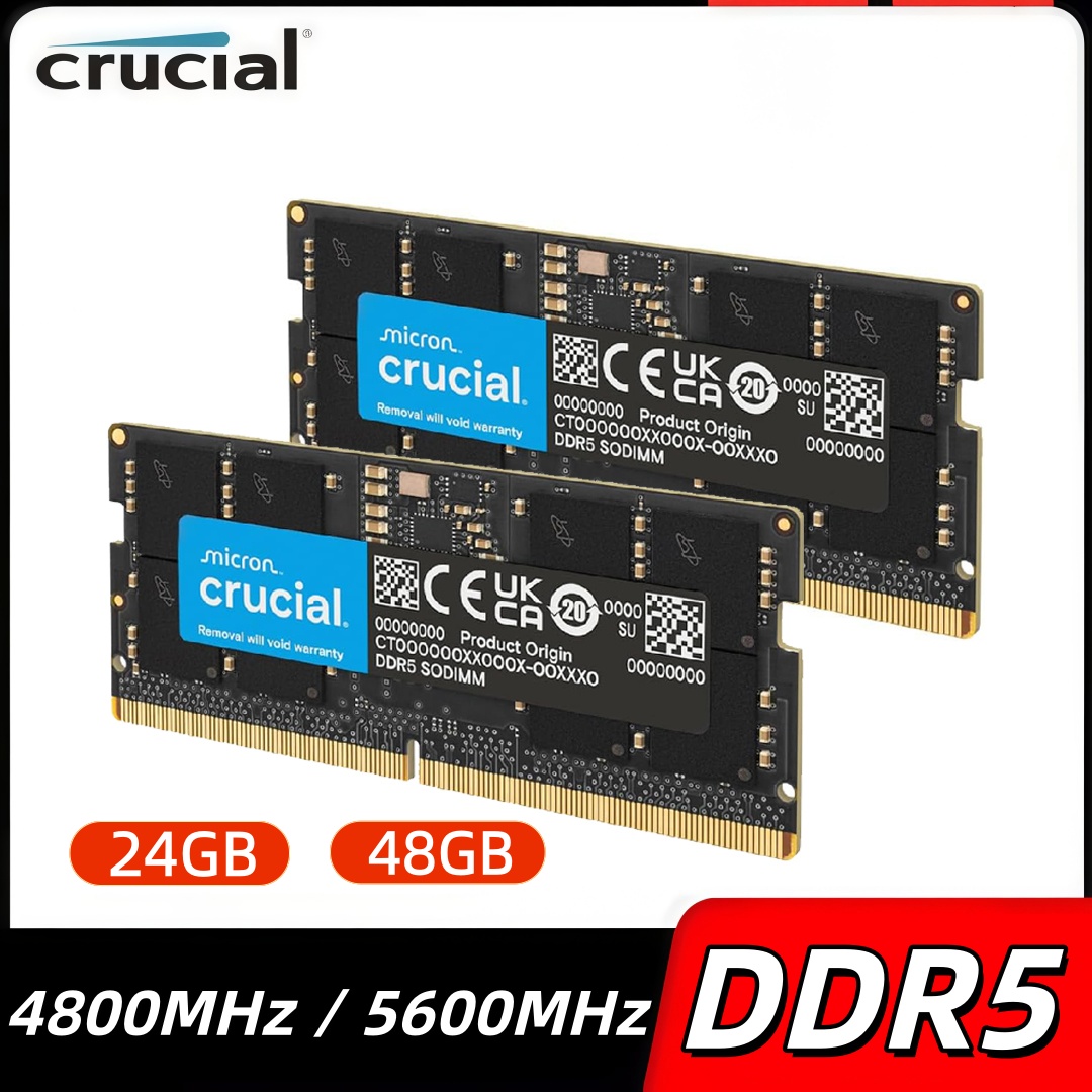 Memory Ram Upgrade - Memória Original Crucial DDR5 RAM 24GB