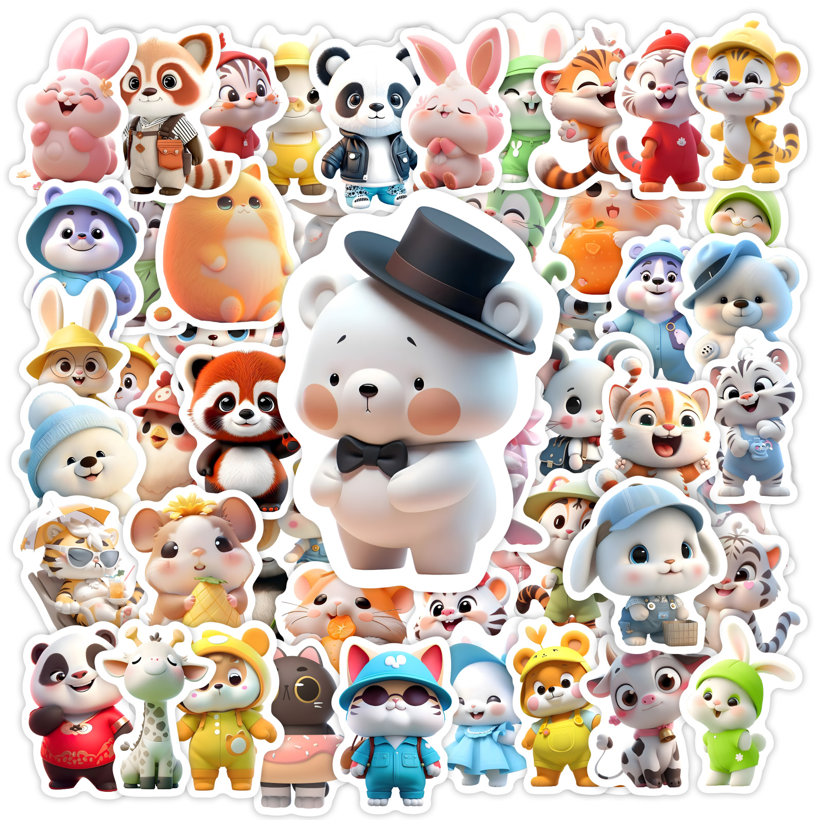 Laptop Accessories Kids - Kawaii bonito 3d animal adesivos para