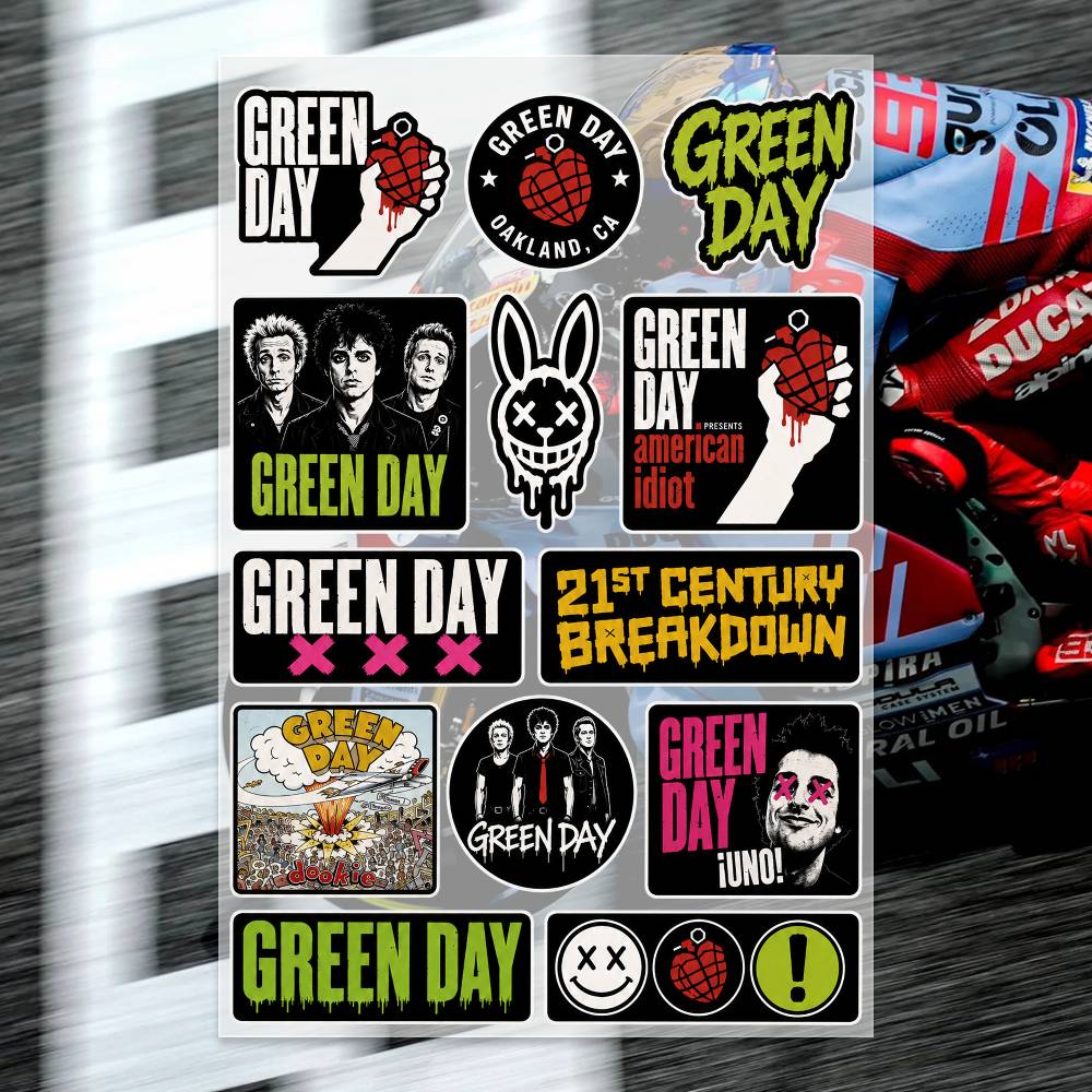 Laptop Accessories Wallpaper - Adesivos G-Green Day para Moto, Adesivo