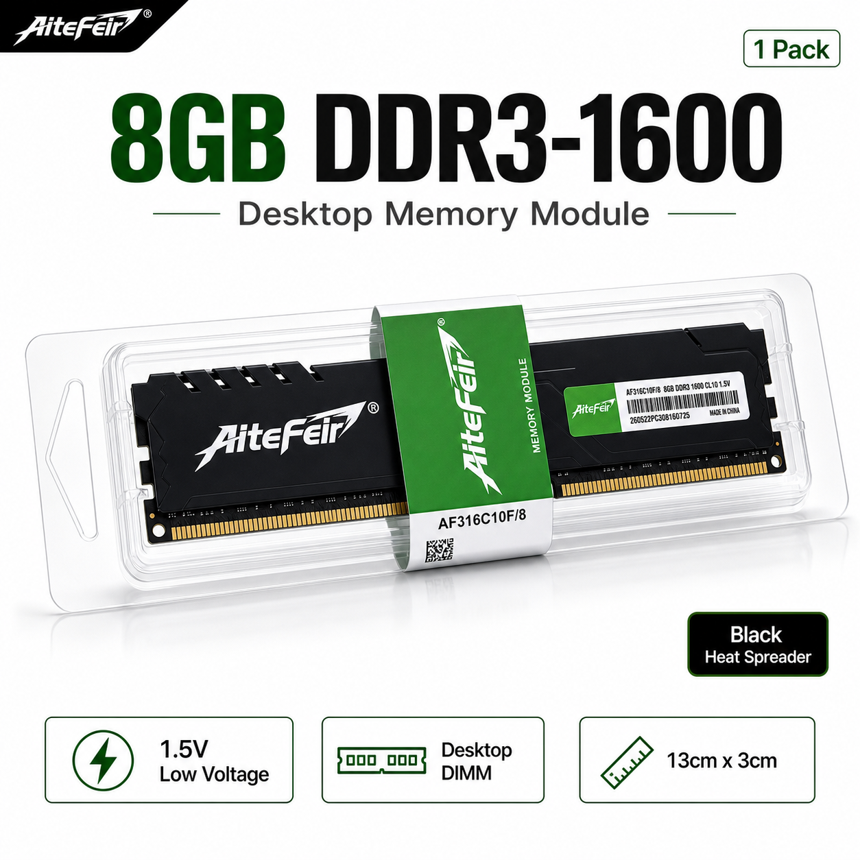Memory Ram Upgrade - Memória RAM DDR3 1600MHz de 8GB