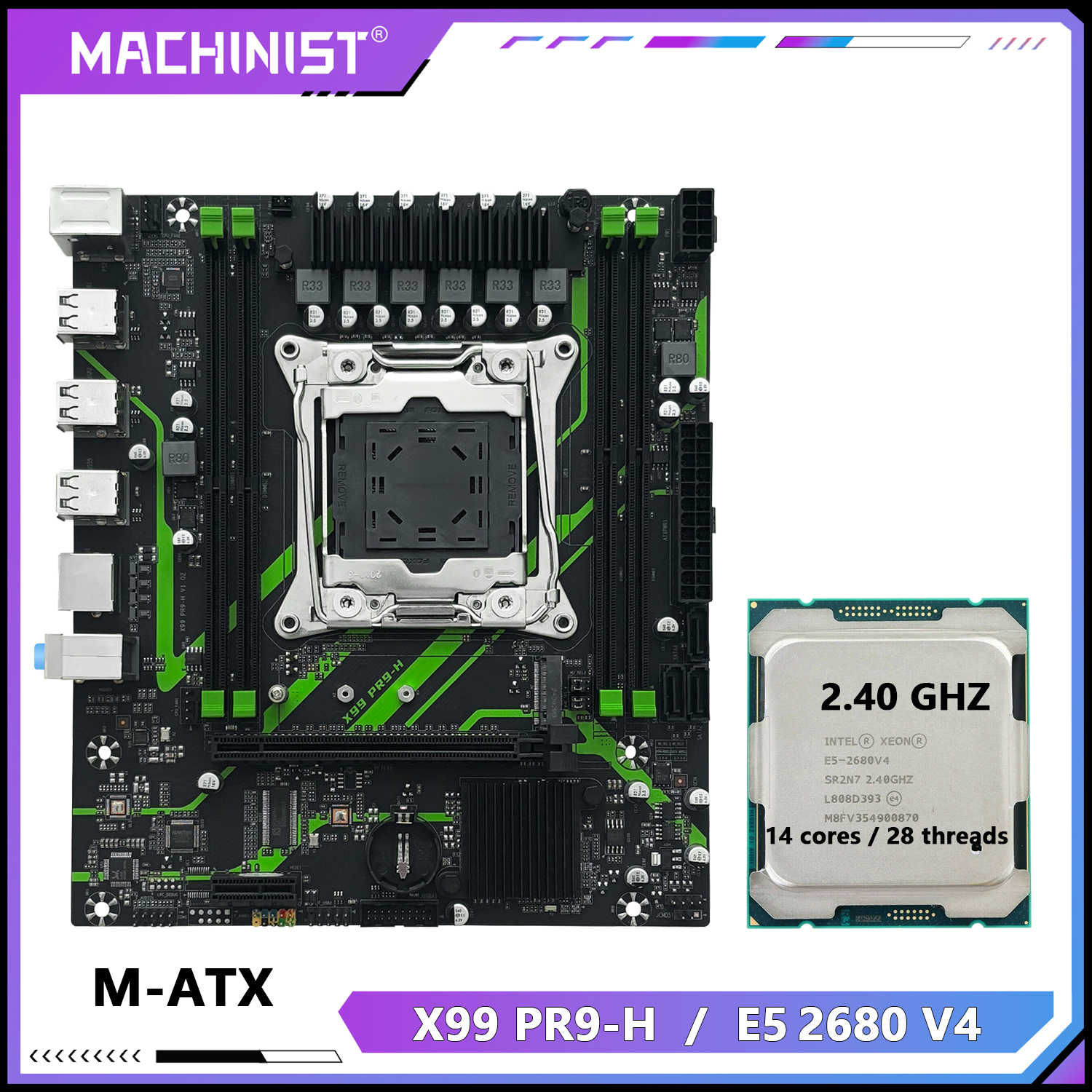 Memory Ram Upgrade - Placa-Mãe MAXHINIST X99 LGA 2011-3 Kit