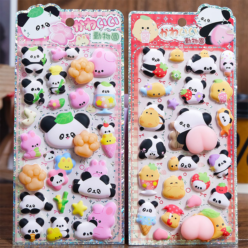 Laptop Editing Accessories - Adesivos 3D Fofos de Panda e