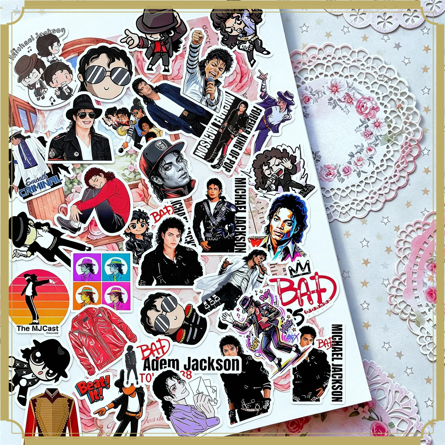 Laptop Accessories For Gift - Coleção de Mini Adesivos MJ Michael