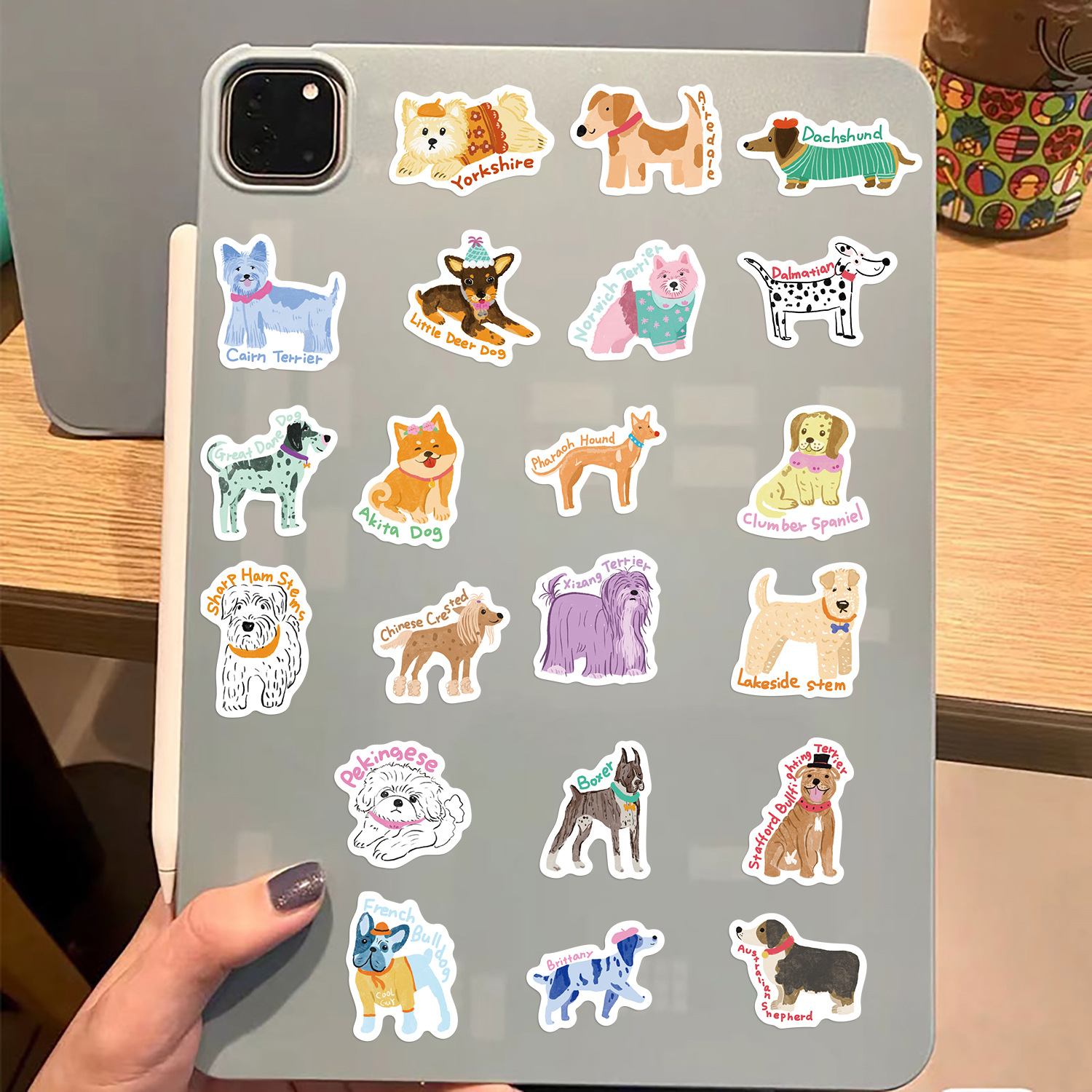 100 pçs bonito cão graffiti ad - Laptop Accessories Kids avaliação e preço