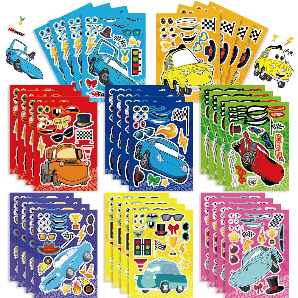 Disney Cars Puzzle Stickers Jo - Laptop Accessories Kids avaliação e preço