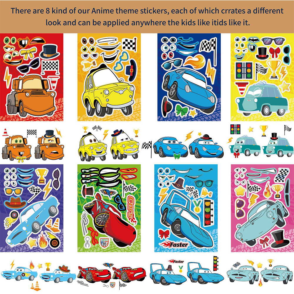 Disney Cars Puzzle Stickers Jo - Laptop Accessories Kids avaliação e preço