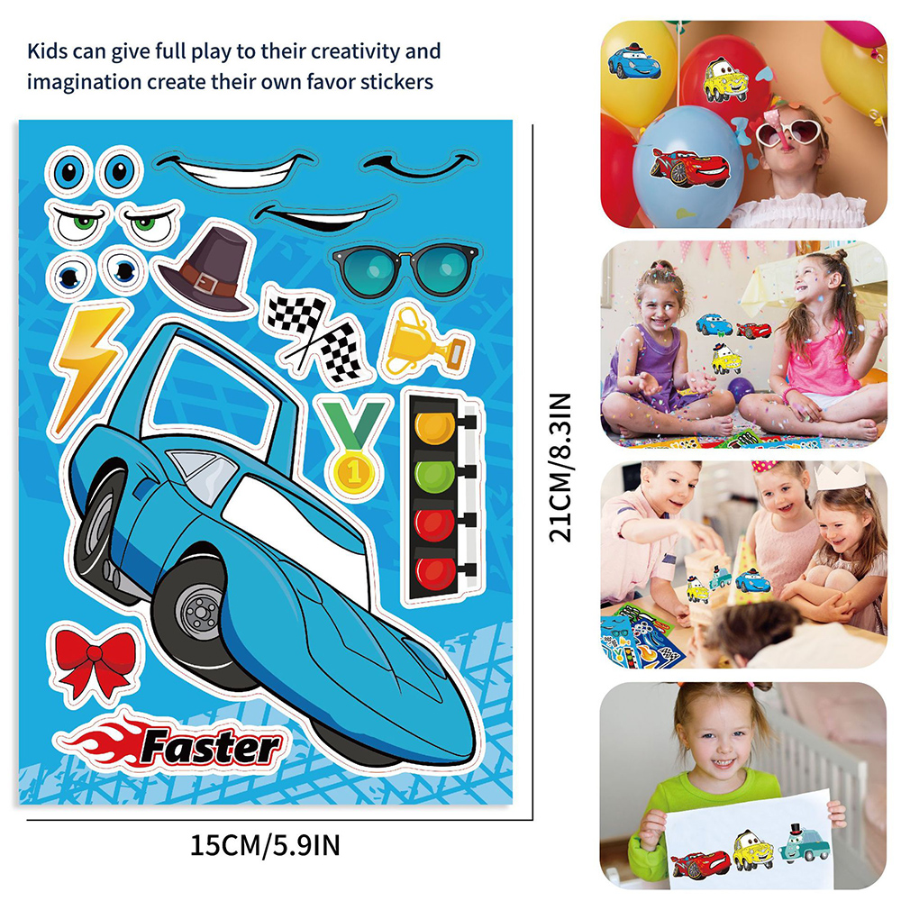 Disney Cars Puzzle Stickers Jo - Laptop Accessories Kids avaliação e preço