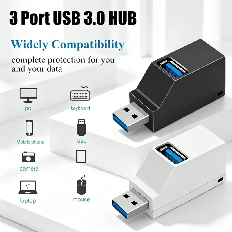 Hub USB 3.0 2.0 Rotativo com 3 - Laptop Accessories Price avaliação e preço