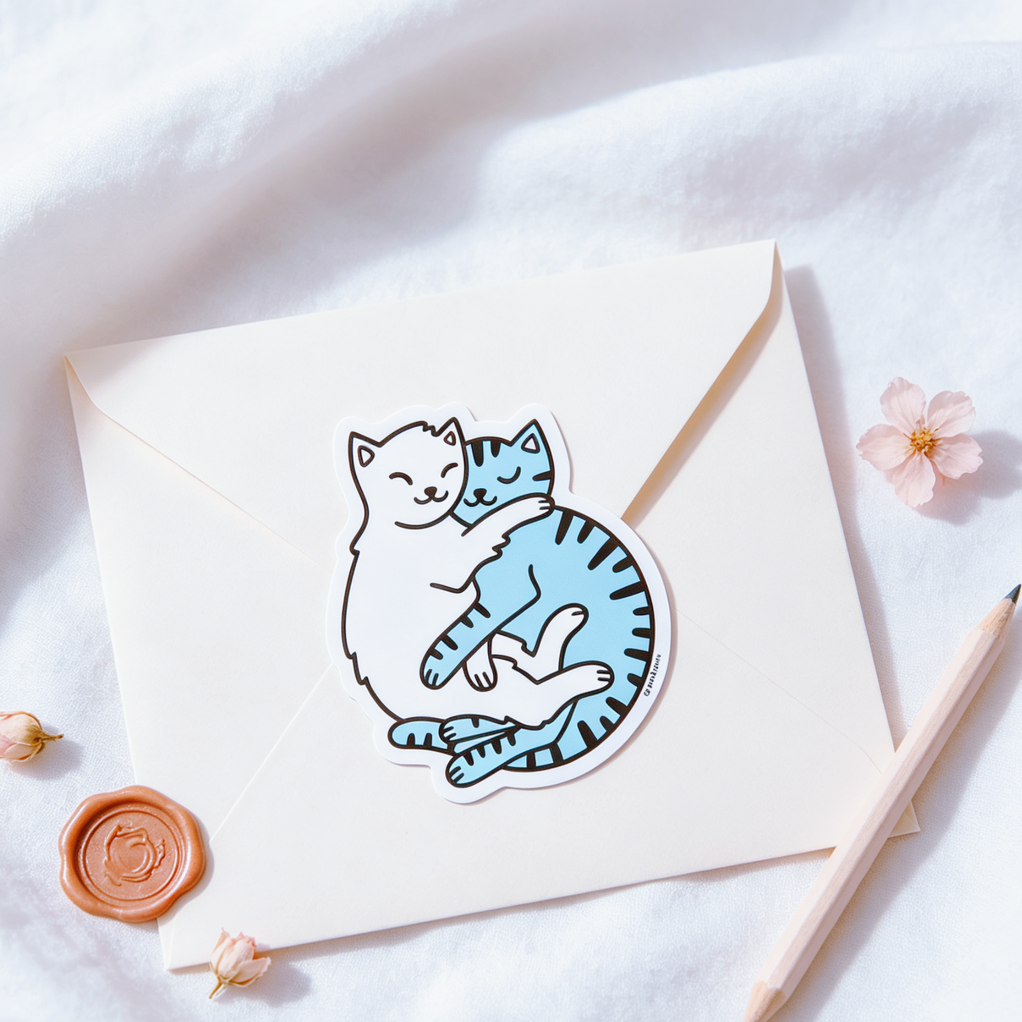 Adesivo de vinil de gatos abra - Laptop Accessories For Gift avaliação e preço