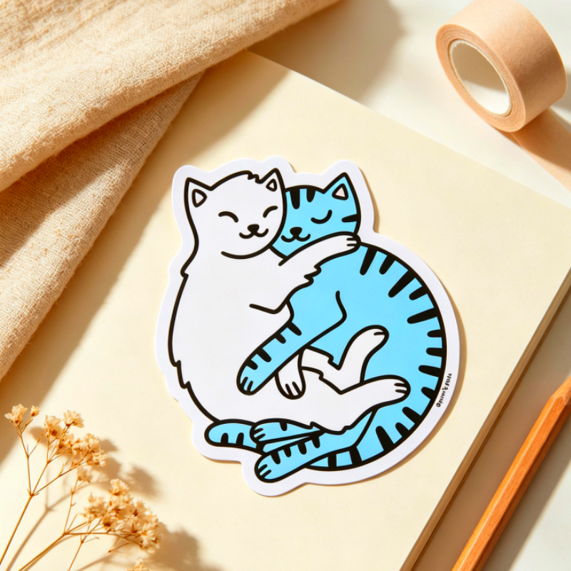 Adesivo de vinil de gatos abra - Laptop Accessories For Gift avaliação e preço