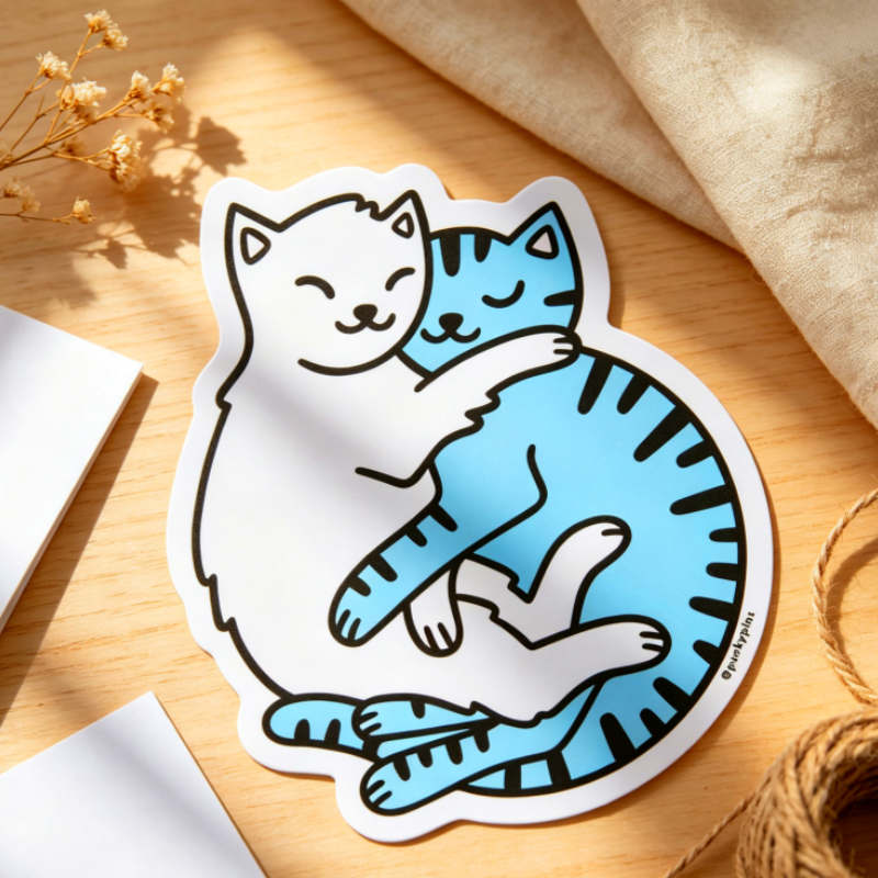 Adesivo de vinil de gatos abra - Laptop Accessories For Gift avaliação e preço