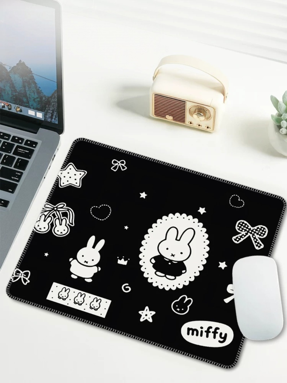 Mouse Pad Cartoon Miffy Pequen - Laptop Accessories For Gift avaliação e preço