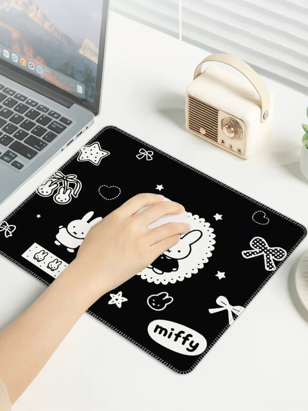 Mouse Pad Cartoon Miffy Pequen - Laptop Accessories For Gift avaliação e preço