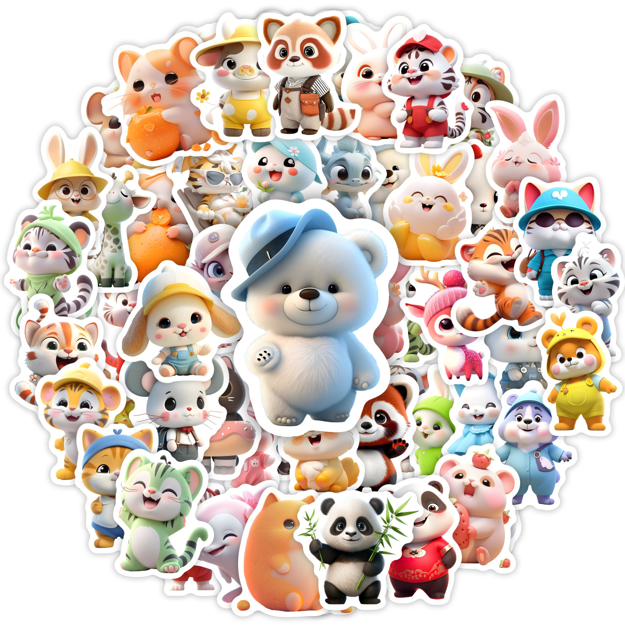 Kawaii bonito 3d animal adesiv - Laptop Accessories Kids avaliação e preço