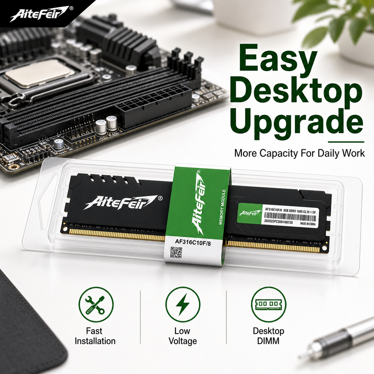 Memória RAM DDR3 1600MHz de 8G - Memory Ram Upgrade avaliação e preço