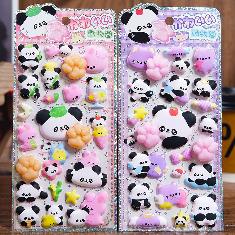 Adesivos 3D Fofos de Panda e P - Laptop Editing Accessories avaliação e preço
