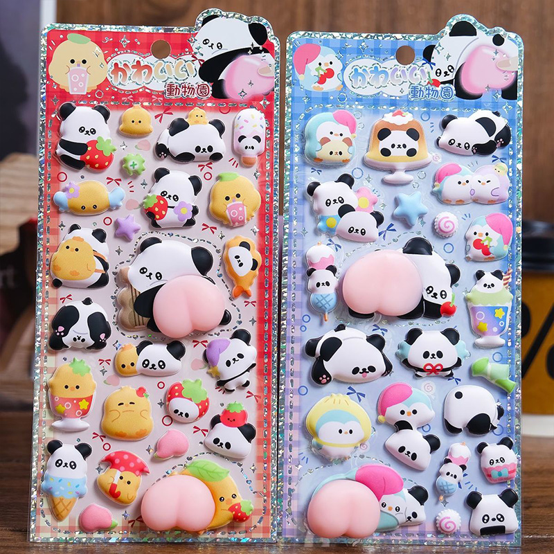 Adesivos 3D Fofos de Panda e P - Laptop Editing Accessories avaliação e preço