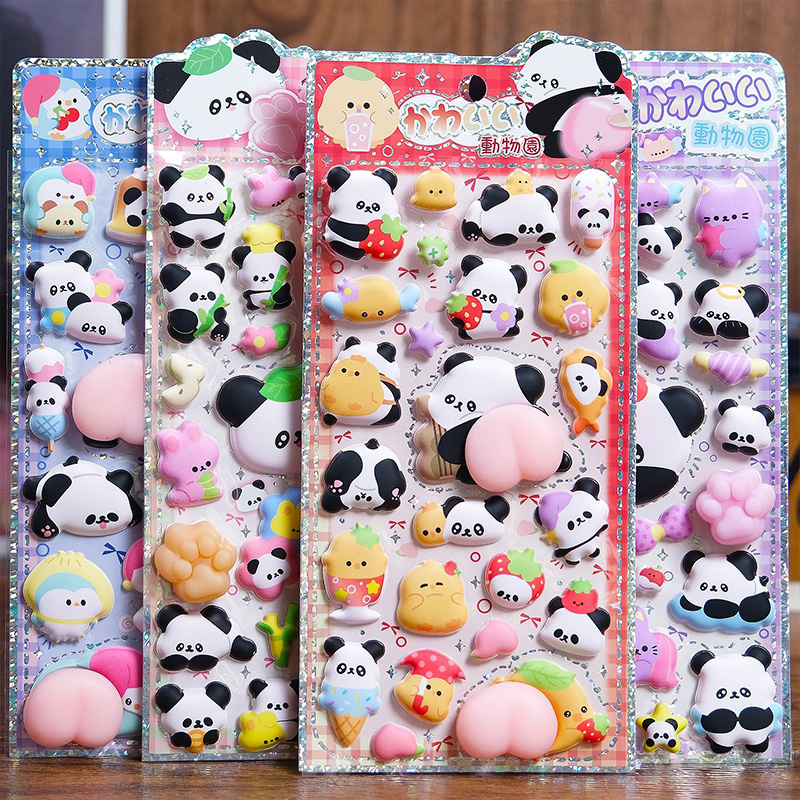 Adesivos 3D Fofos de Panda e P - Laptop Editing Accessories avaliação e preço