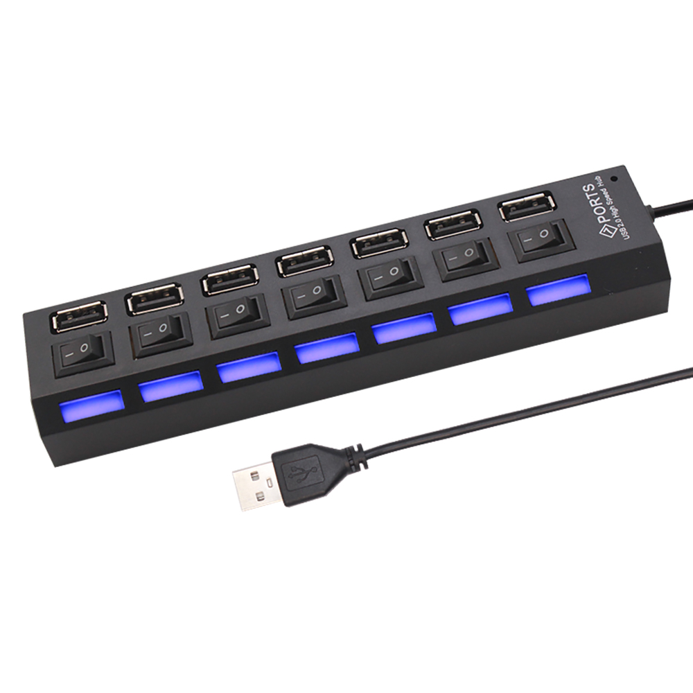 Hub USB 2.0 de 7 portas para l - Laptop Accessories Gadgets avaliação e preço